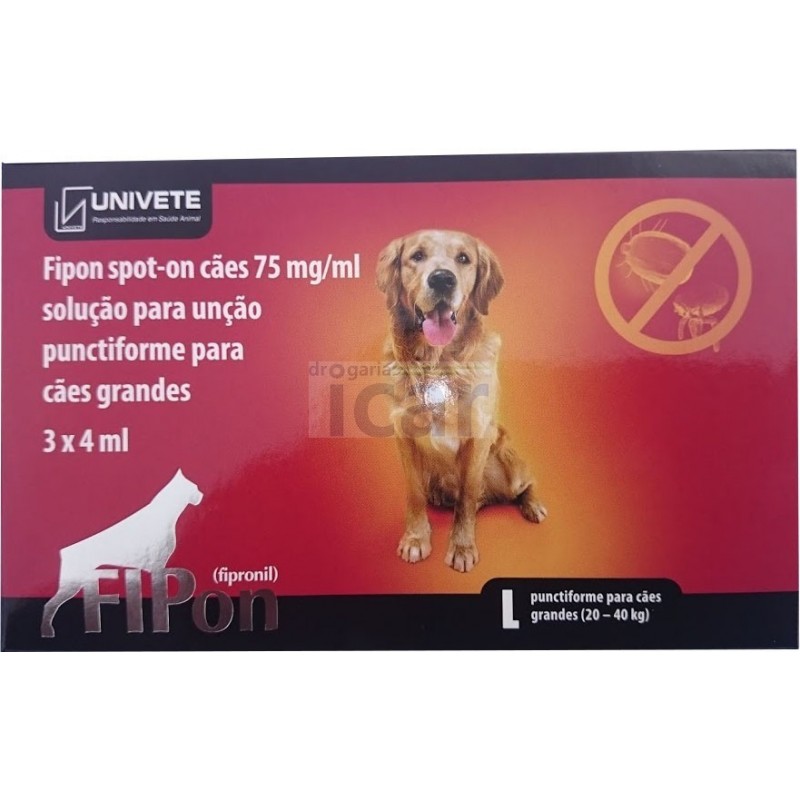 Fipon spot on cães de 20-40 kg (3 Pipetas) Fipon spot on cães de 20-40 kg (3 Pipetas)