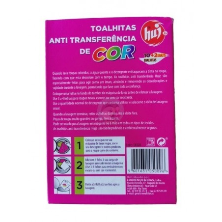 Toalhitas Anti-Transferencia de Cor Huje