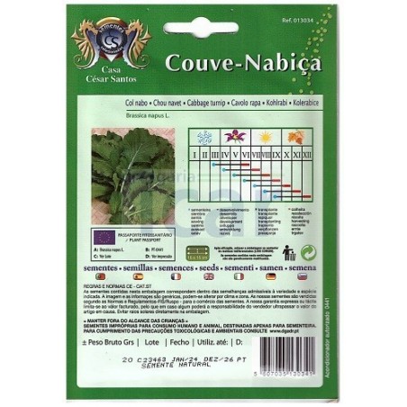 Sementes de Couve Nabiça 20gr