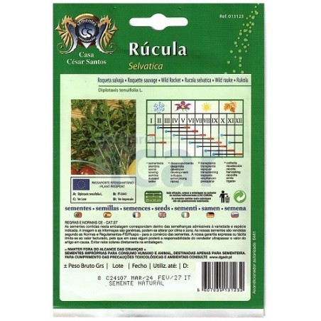 Sementes de Rúcula Selvatica 8gr