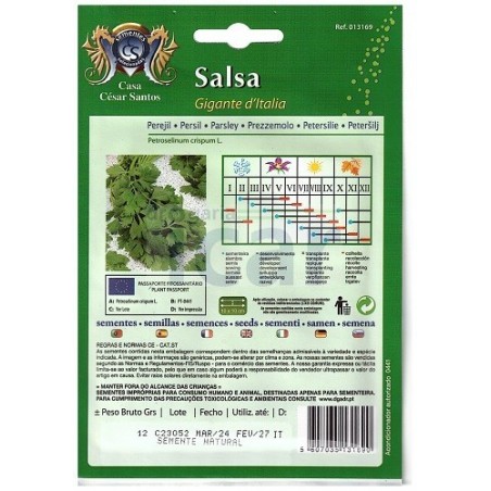 Sementes de Salsa Gigante de Itália 12gr