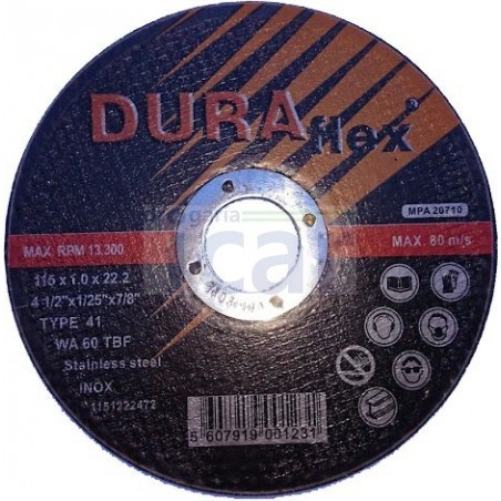 Disco Corte de Inox 115 Duraflex